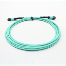 MPO-MPO 3meter 12 Fasern 50/125 Om3 Aqua Fiber Optic Patchkabel